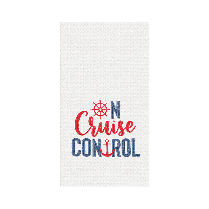 A On Cruise Control Waffle Weave Kitchen Towel.