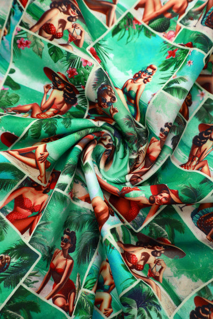 Amanda Pinup Postcard Swing Dress