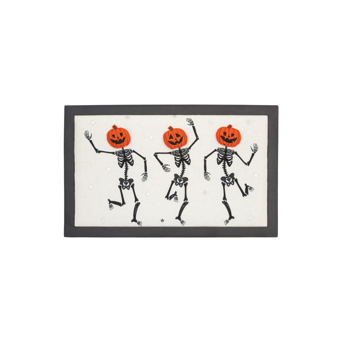 A Pumpkin Skeletons Wall Art.