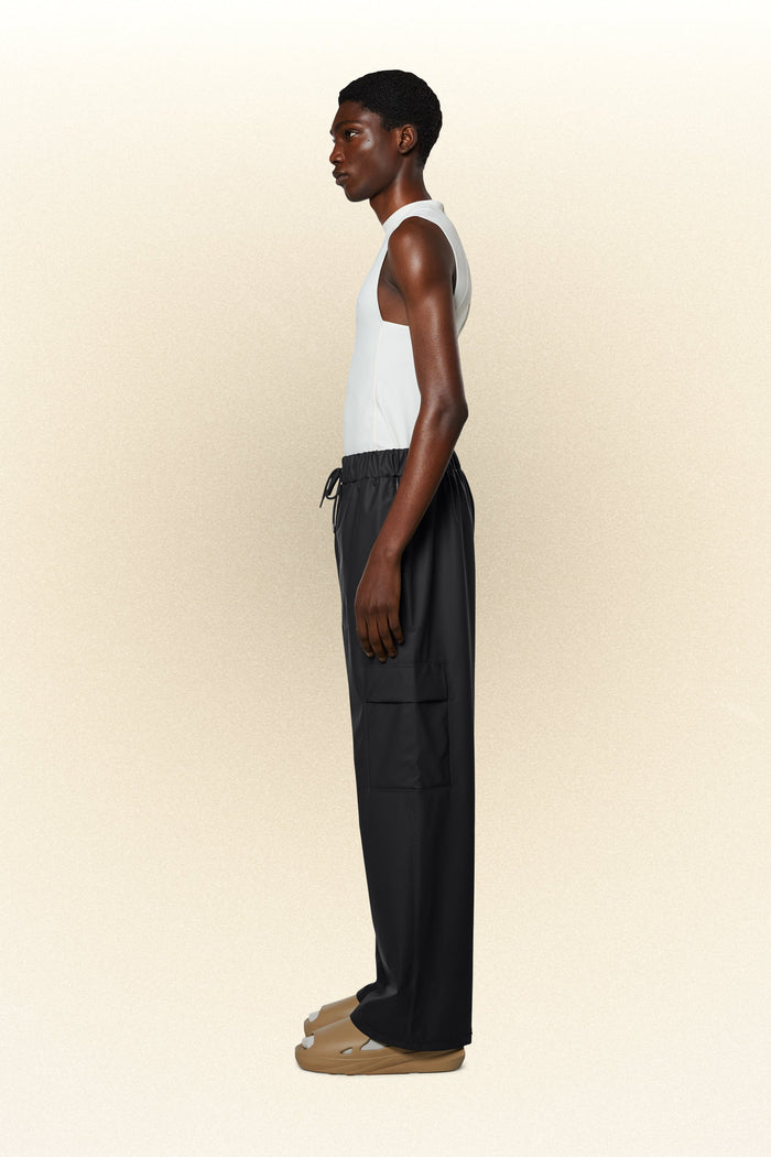 Rains - Cargo Rain Pants Wide - Black-Pantalons et Shorts-18990