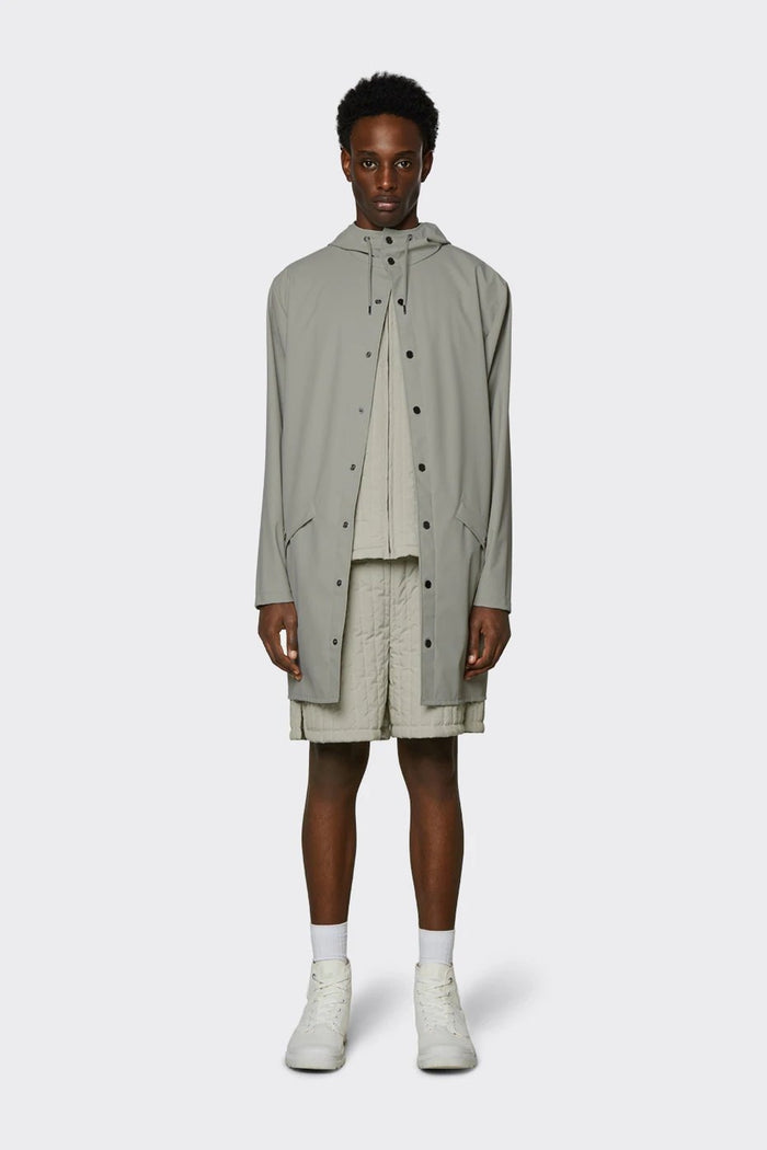 Rains - Long Jacket - Cement-Vestes et Manteaux-12020