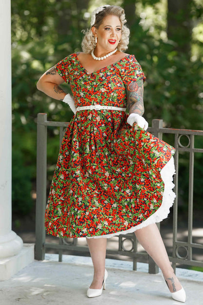 Lily Red Berry Off Shoulder Dress