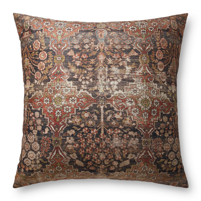 Red / Multi Pouf