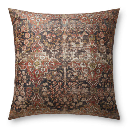 Red / Multi Pouf