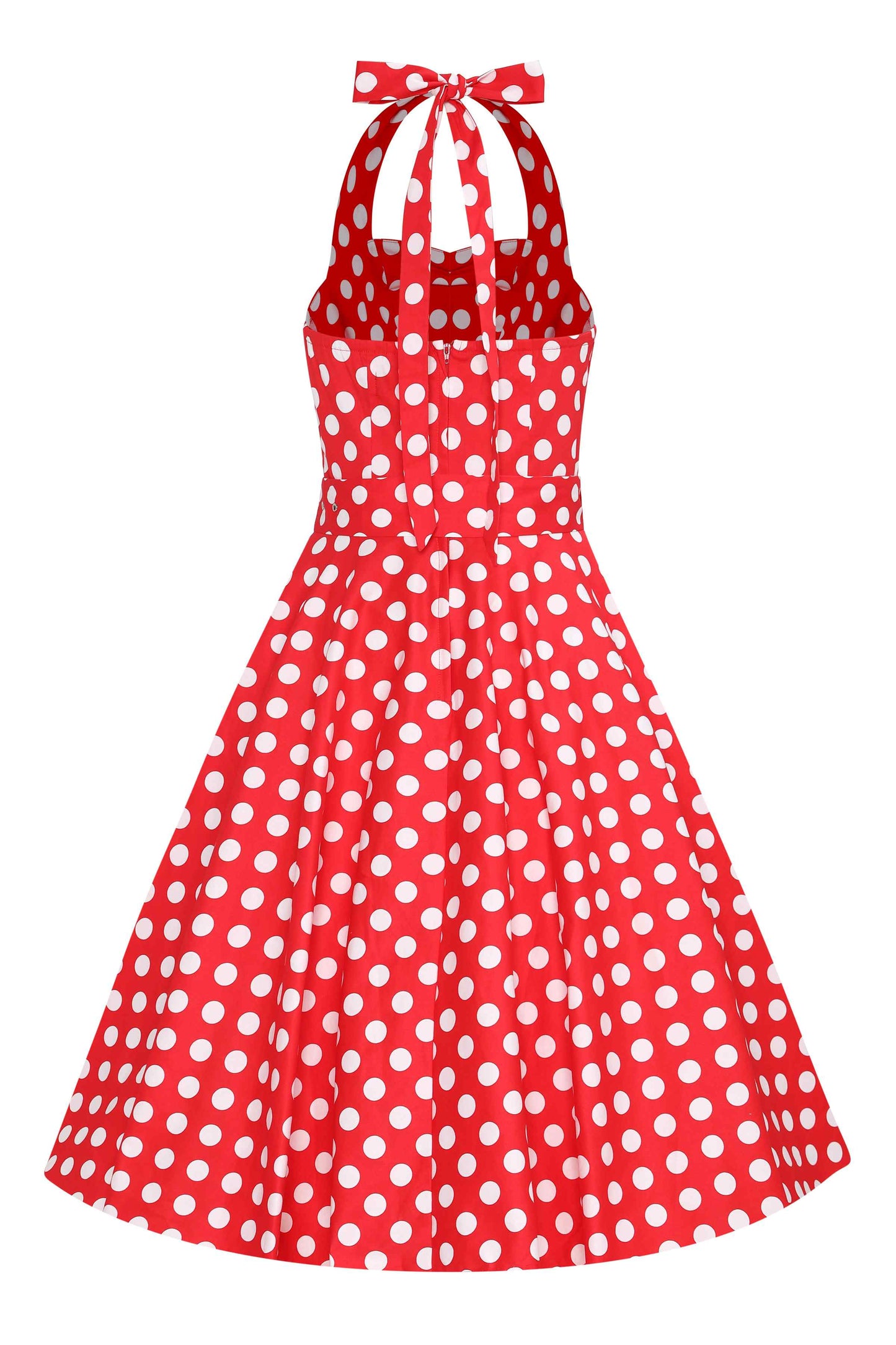 Daisy Red Polka Dot Halter Dress