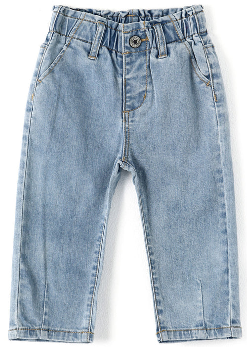 Ripped Denim Elastic Band Jeans