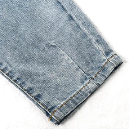 Ripped Denim Elastic Band Jeans