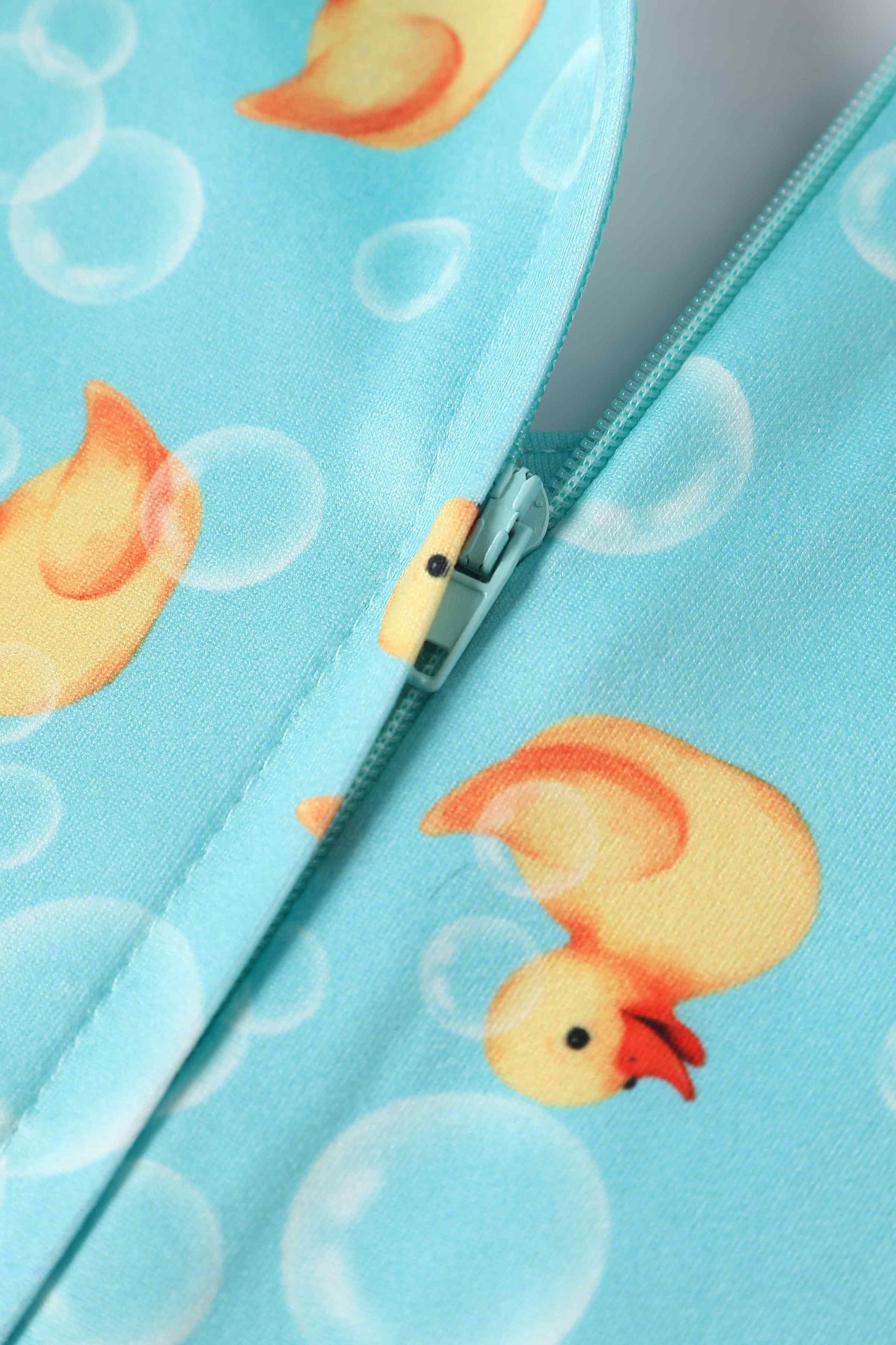 Palma Short Sleeved Tea Dress in Blue Rubber Duck Print