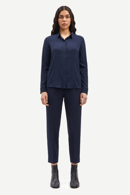 Samsoe Samsoe Femme - Hoys Pants 6528 - Night Sky-Jupes et Pantalons-F15404308