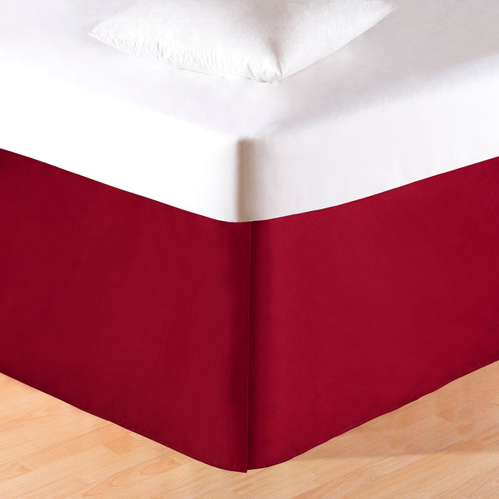 A Solid Red Bed Skirt.