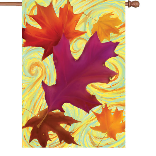Swirling Leaves House Flag