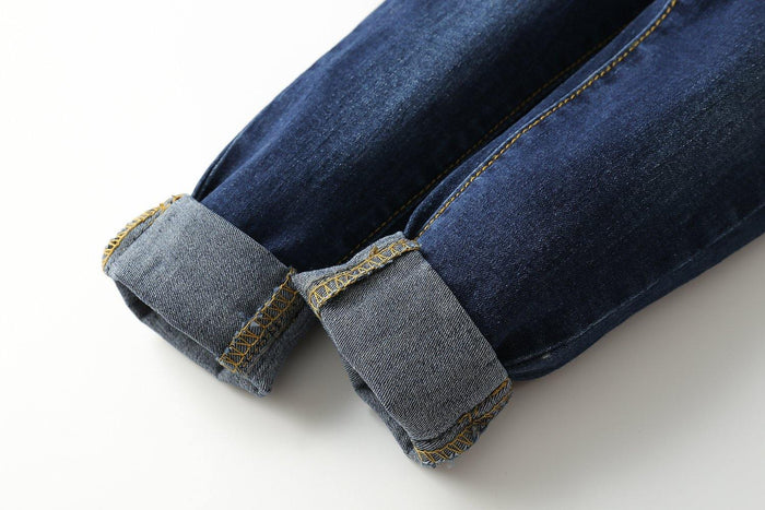Baby & Toddler Adjustable Blue Washed Slim Jeans Overalls - Kidscool Space