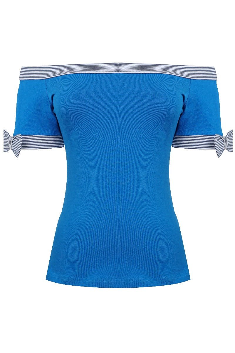 Layla Off Shoulder Blue Top